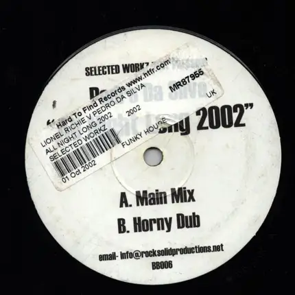Pedro Da Silva - All Night Long 2002