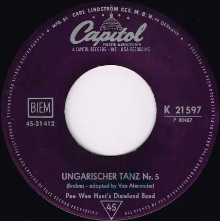 Pee Wee Hunt And His Dixieland Band - Wilhelm Tell Ouvertüre / Ungarischer Tanz Nr. 5