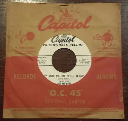 Pee Wee Hunt And His Orchestra - It's Never Too Late To Fall In Love / A Room In Bloomsbury