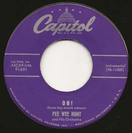 Pee Wee Hunt And His Orchestra - Oh! / The Darktown Strutters' Ball