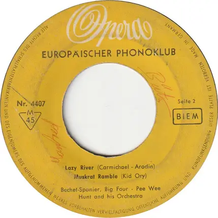 Pee Wee Hunt And His Orchestra - Bechet-Spanier Big Four