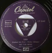 7inch Vinyl Single - Pee Wee Hunt And His Orchestra - Oh! / San - Company Sleeve