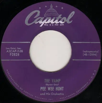 Pee Wee Hunt And His Orchestra - So Blue / The Vamp