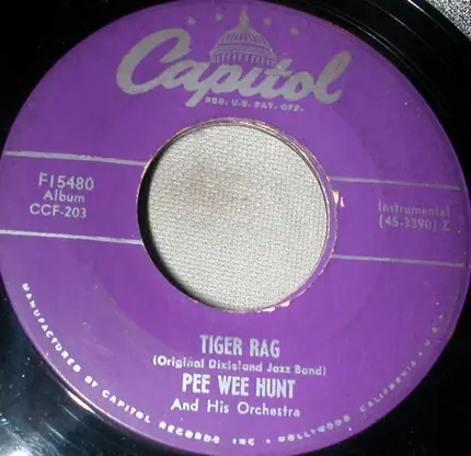 Pee Wee Hunt - Clarinet Marmalade/Tiger Rag