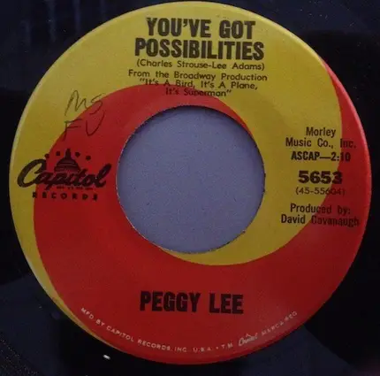Peggy Lee - Come Back To Me / You've Got Possibilities