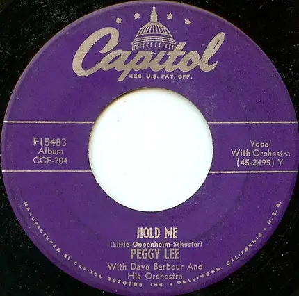 Peggy Lee - Hold Me
