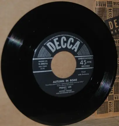 Peggy Lee With Victor Young And His Singing Strings - Autumn In Rome / Johnny Guitar