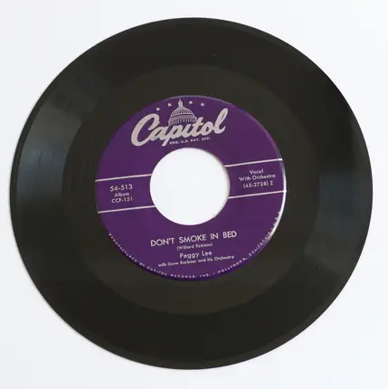 Peggy Lee With Dave Barbour And His Orchestra - Deed I do / Don't Smoke In Bed