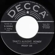 Peggy Lee - That's Alright, Honey