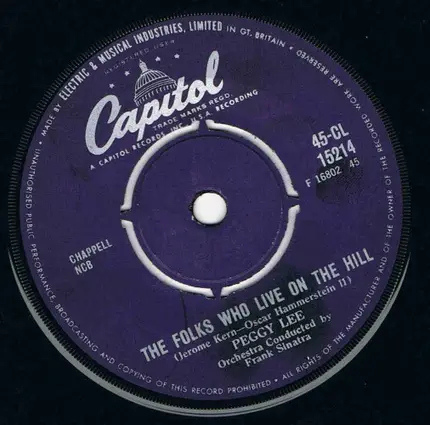Peggy Lee - The Folks Who Live On The Hill / Manana