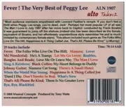 CD - Peggy Lee - Fever Very Best Of Peggy Lee