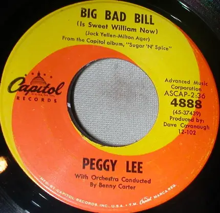 Peggy Lee - I'm A Woman / Big Bad Bill