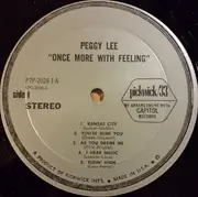 Double LP - Peggy Lee - Once More With Feeling / I've Got The World On A String - Gatefold