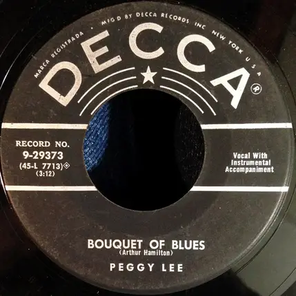 Peggy Lee - Let Me Go, Lover / Bouquet Of Blues