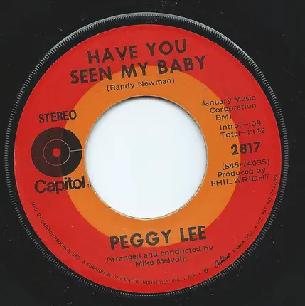 Peggy Lee - You'll Remember Me