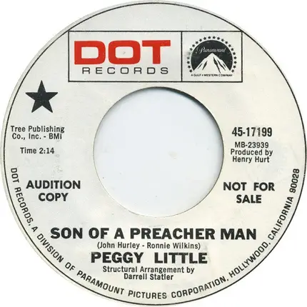 Peggy Little - Son Of A Preacher Man / One More Nightly Cry