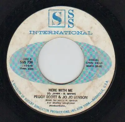 Peggy Scott & Jo Jo Benson - Lover's Holiday / Here With Me