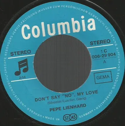 Pepe Lienhard - Don't Say 'No' My Love