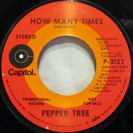 Pepper Tree - Try / How Many Times