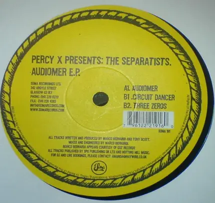 Percy X Presents The Separatists - Audiomer E.P.
