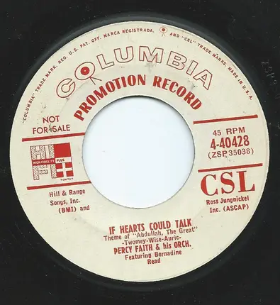 Percy Faith And His Orchestra And Chorus / Percy Faith & His Orchestra - Blue Mirage (Don't Go) / If Hearts Could Talk