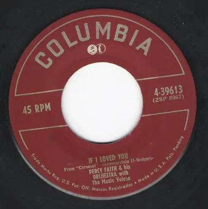 Percy Faith & His Orchestra With The Magic Voices - Dizzy Fingers / If I Loved You