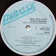 LP - Percy Faith & His Orchestra - Percy Faith Plays George Gershwin