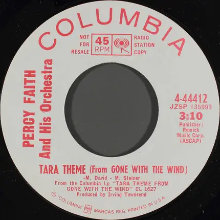 Percy Faith & His Orchestra - Tara Theme (From Gone With The Wind)