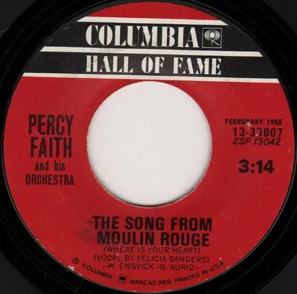 Percy Faith & His Orchestra - The Theme From 'A Summer Place'/The Song From Moulin Rouge