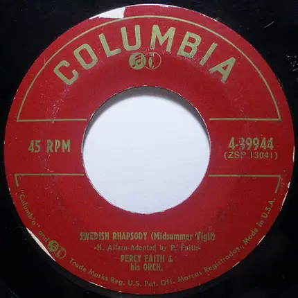 Percy Faith & His Orchestra - The Song From Moulin Rouge / Swedish Rhapsody