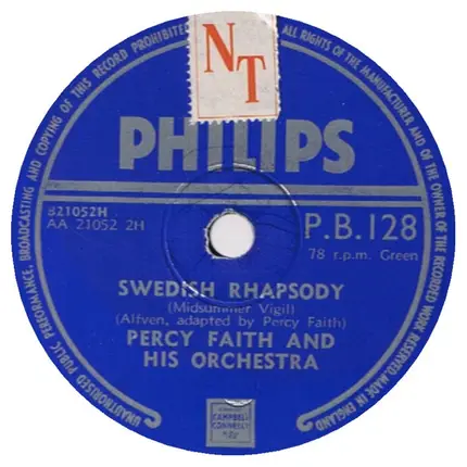Percy Faith & His Orchestra - The Song From Moulin Rouge (Where Is My Heart) / Swedish Rhapsody