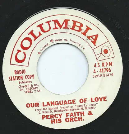 Percy Faith & His Orchestra - Theme From "The Dark At The Top Of The Stairs"