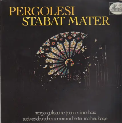 Pergolesi - Stabat Mater,, mathieu lange, südwestdeutsches kammerorch