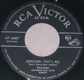 Perry Como - Lonesome - That's All / Why Did You Leave Me