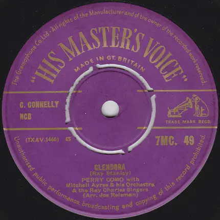 Perry Como With Mitchell Ayres And His Orchestra And The Ray Charles Singers - More / Glendora