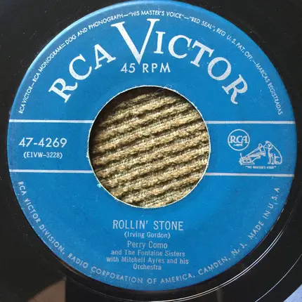 Perry Como With Mitchell Ayres And His Orchestra - Rollin' Stone / With All My Heart And Soul