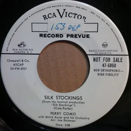 Perry Como With Mitchell Ayres And His Orchestra - Silk Stockings