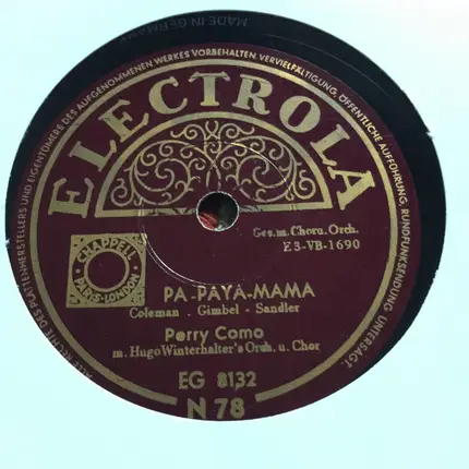 Perry Como - Papa Loves Mambo / Pa-Paya-Mama