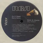 LP - Perry Como - So It Goes