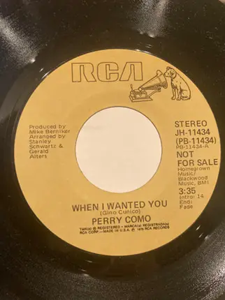 Perry Como - When I Wanted You