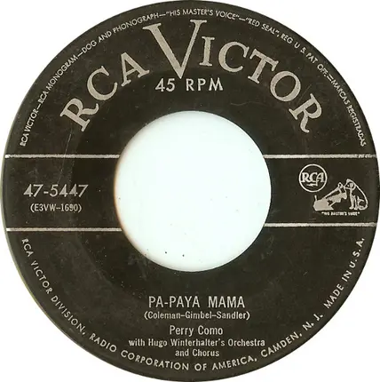 Perry Como - You Alone (Solo Tu) / Pa-Paya Mama