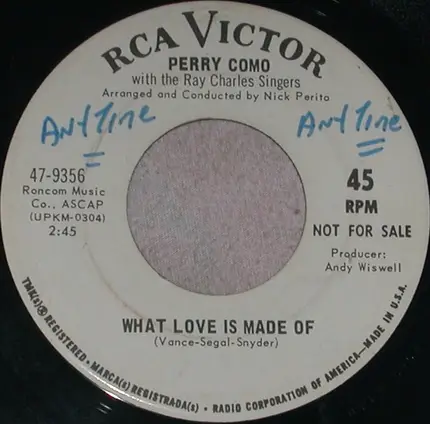 Perry Como - You Made It That Way / What Love Is Made Of
