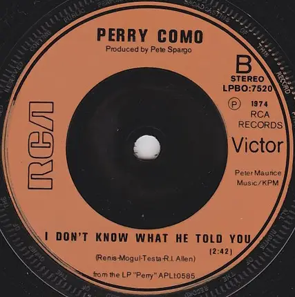 Perry Como - The Way We Were