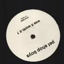 12inch Vinyl Single - Pet Shop Boys - Was It Worth It? - Promo