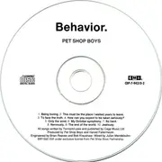 CD - Pet Shop Boys - Behavior