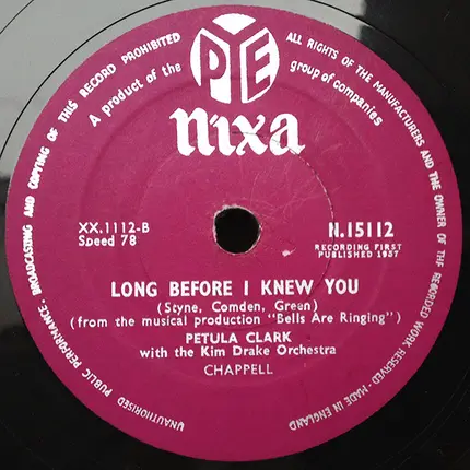Petula Clark - Alone / Long Before I Knew You