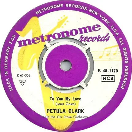 Petula Clark - Alone / To You My Love