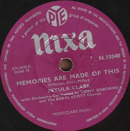 Petula Clark - Band Of Gold / Memories Are Made Of This