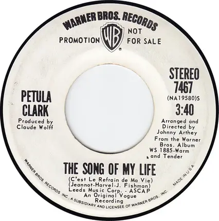 Petula Clark - The Song Of My Life