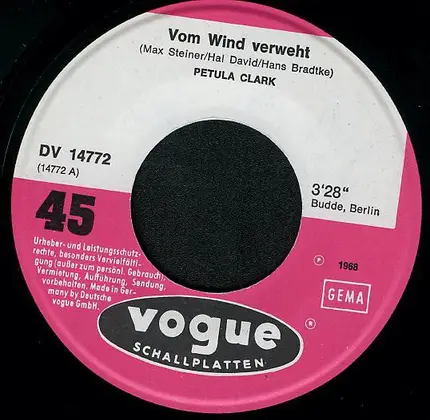Petula Clark - Vom Wind Verweht